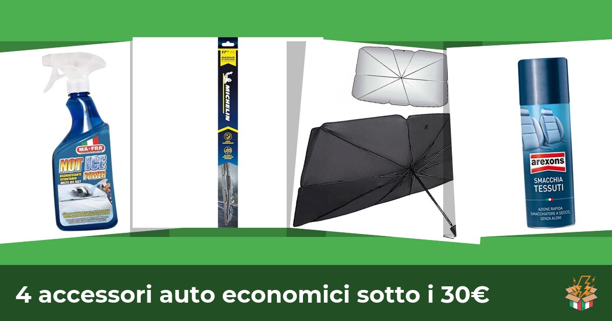 4 accessori auto economici sotto i 30€
