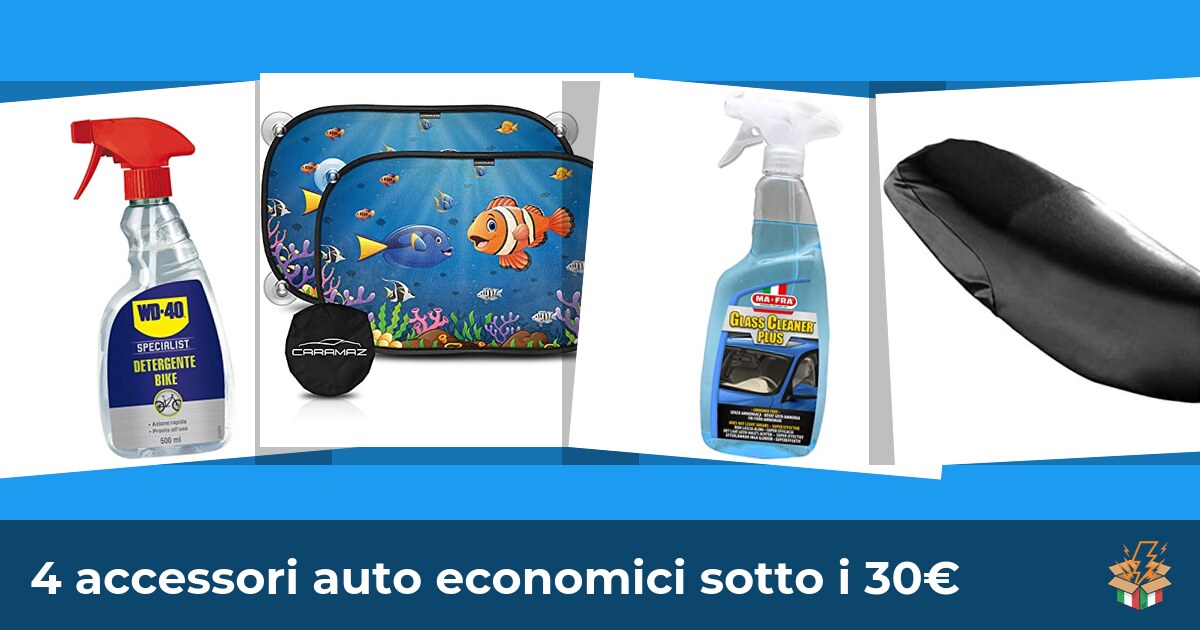 4 accessori auto economici sotto i 30€