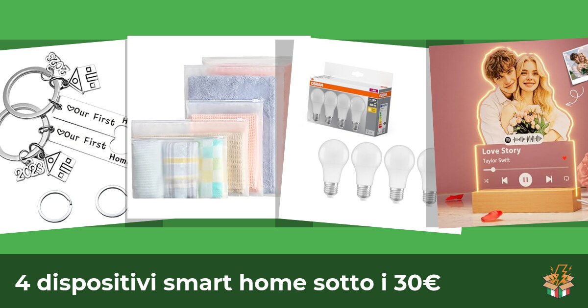 4 dispositivi smart home sotto i 30€