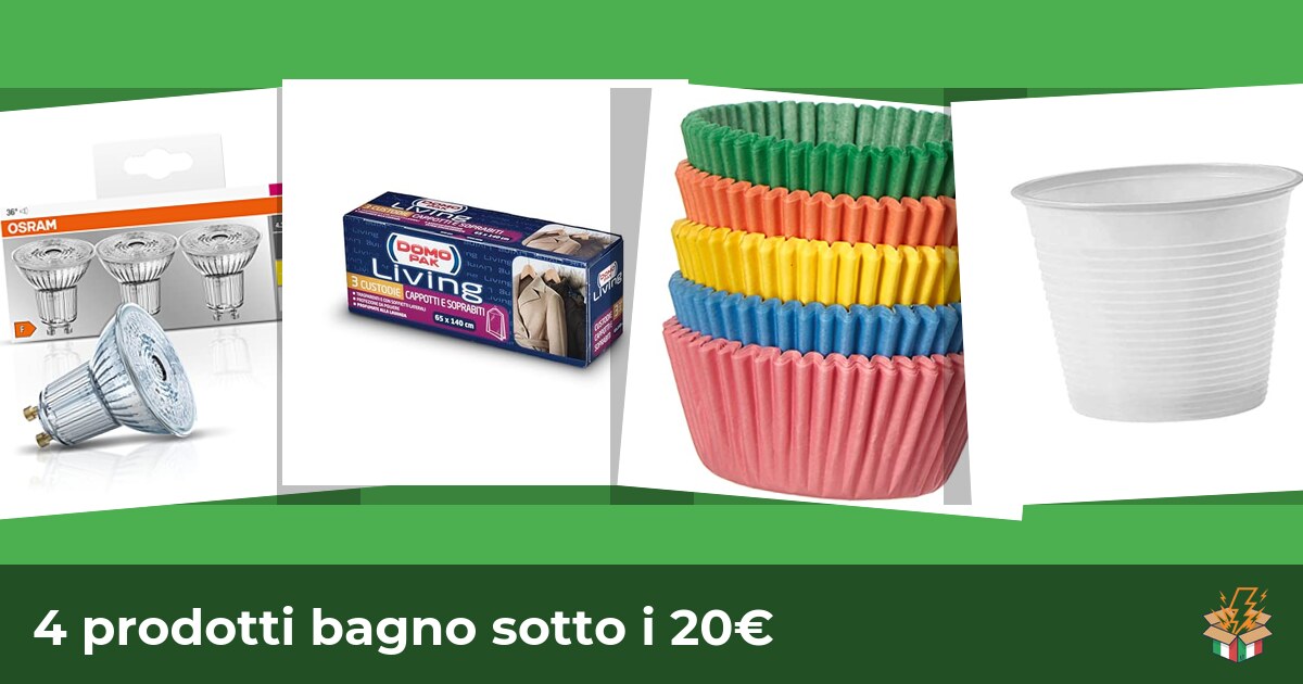 4 prodotti bagno sotto i 20€