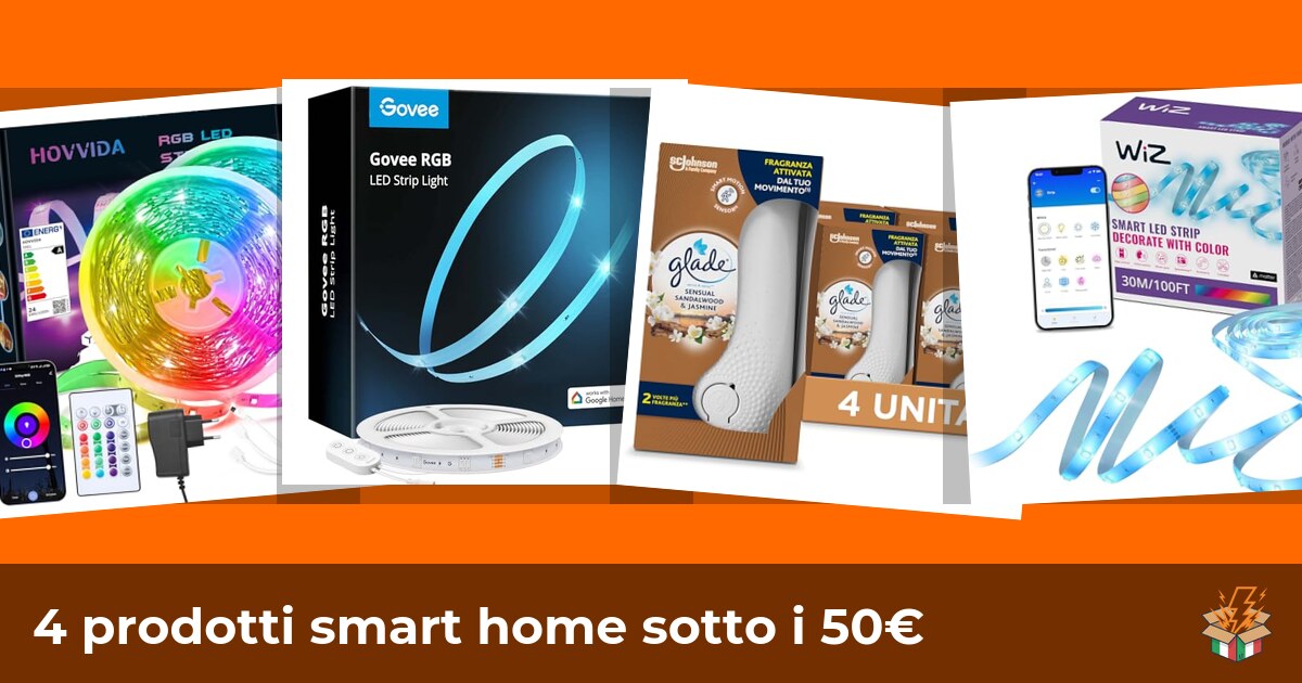 4 prodotti smart home sotto i 50€