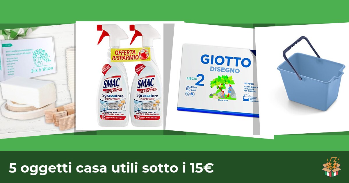 5 oggetti casa utili sotto i 15€