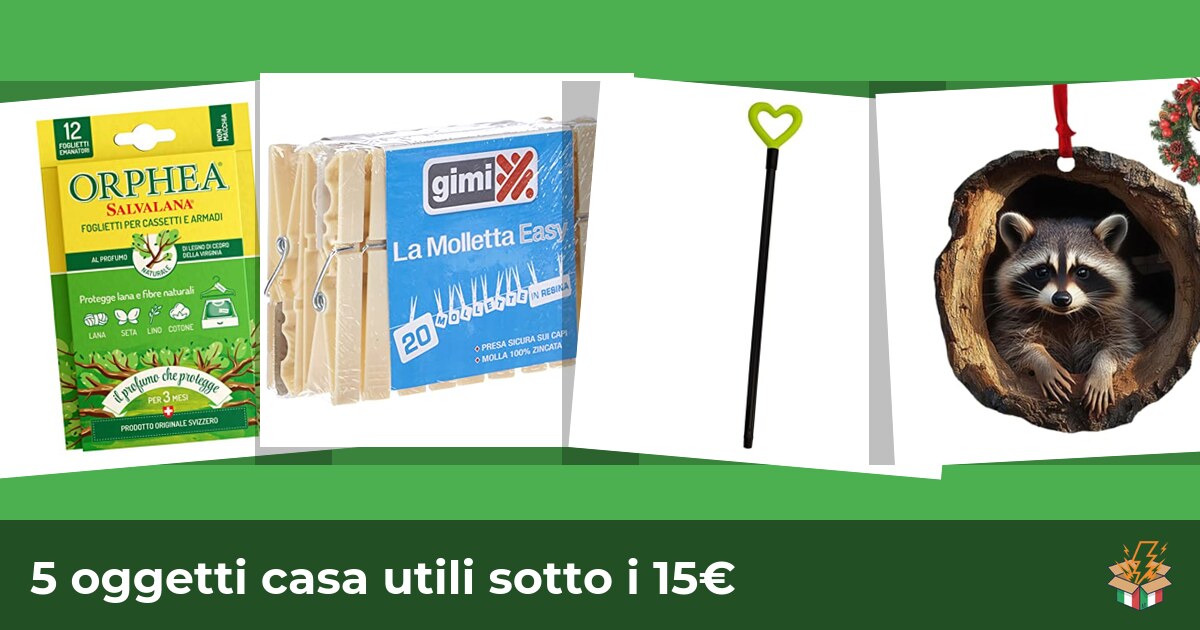 5 oggetti casa utili sotto i 15€