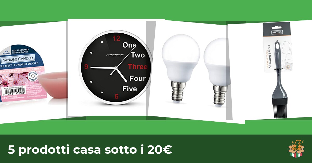 5 prodotti casa sotto i 20€