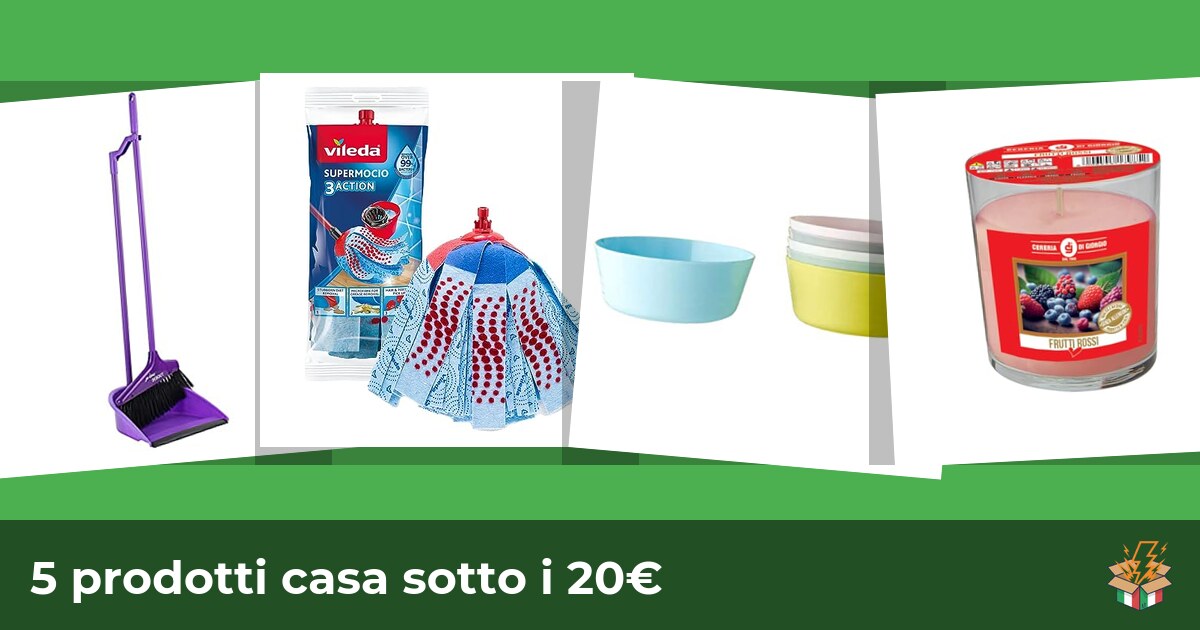 5 prodotti casa sotto i 20€