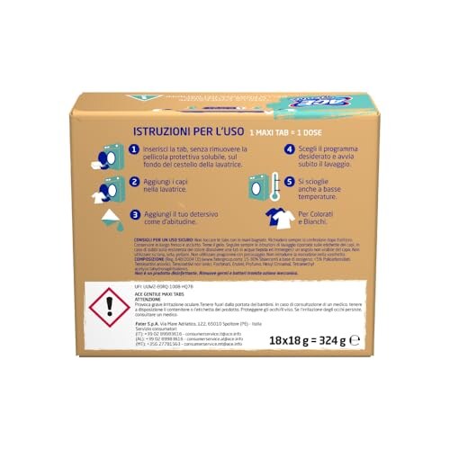 ACE Gentile 18 Tabs Idrosolubili Lavatrice - immagine 1