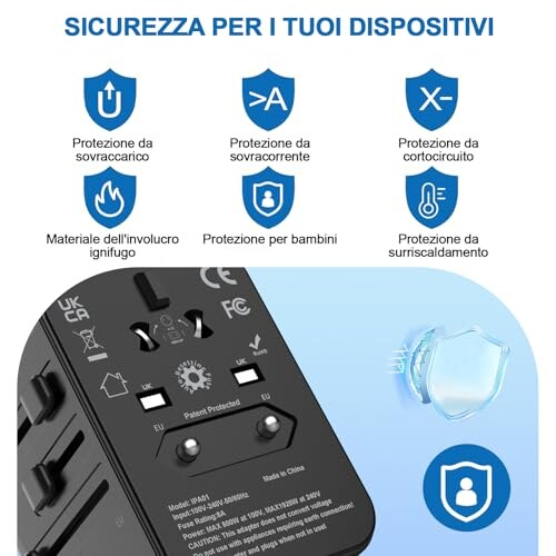 Adattatore Universale da Viaggio AOKBON 5 in 1 - immagine 5