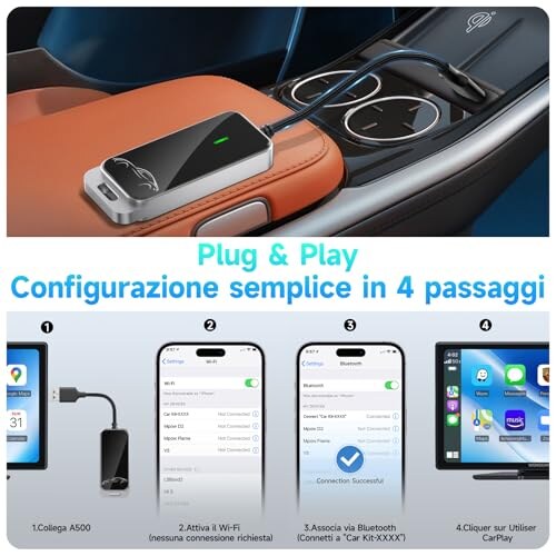 Adattatore Wireless CarPlay per iPhone - immagine 3