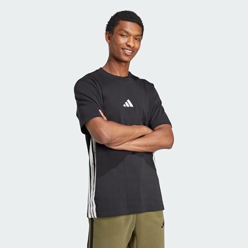 Adidas Essential T-Shirt Nero/Bianco Size S - immagine 3