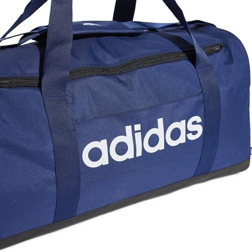 Adidas Essentials Linear Duffel Bag Blu Scuro e Bianco M - immagine 4
