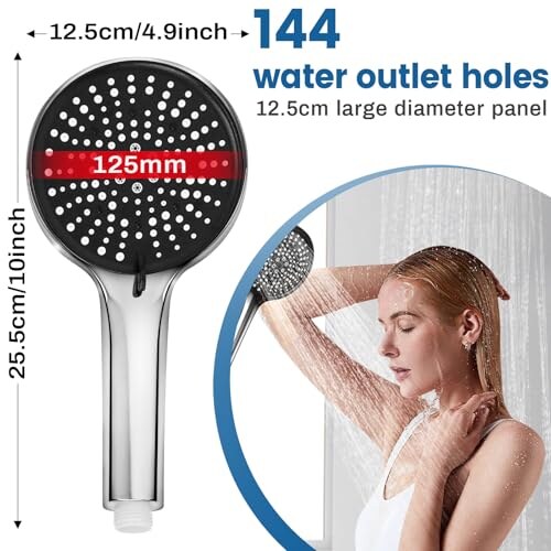 AIXMEET Soffione Doccia Risparmio Acqua 125mm - immagine 1
