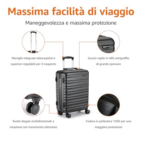 Amazon Basics Trolley Rigido Bagaglio a Mano - immagine 1