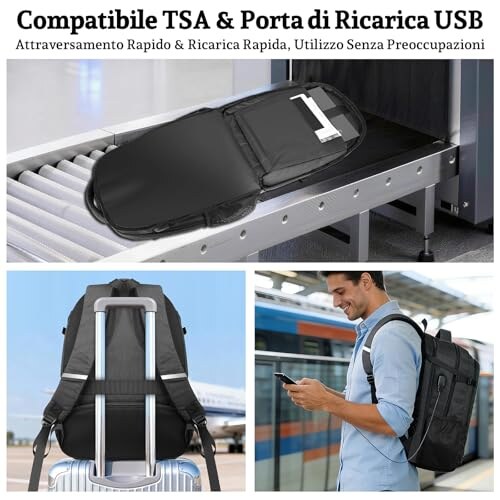 ANNMOR Zaino Porta PC con USB - immagine 4