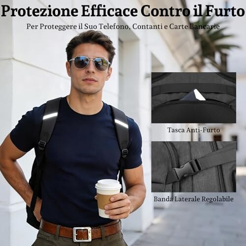 ANNMOR Zaino Porta PC con USB - immagine 5