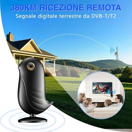Antenna TV Interna Amplificata Fino a 380km - immagine 3
