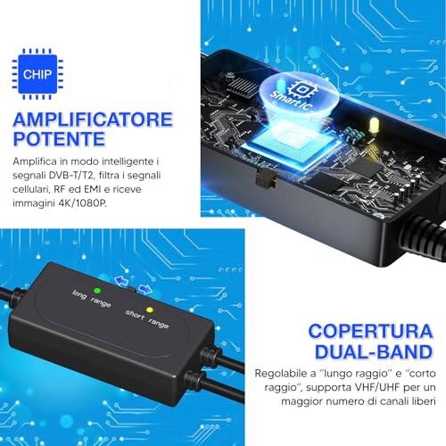 Antenna TV Interna Amplificata Fino a 380km - immagine 4