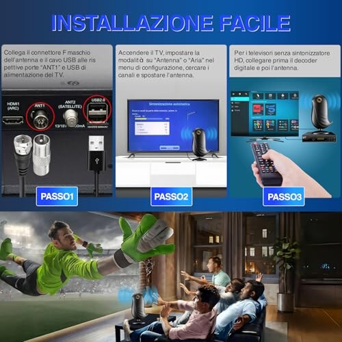 Antenna TV Interna Amplificata Fino a 380km - immagine 6
