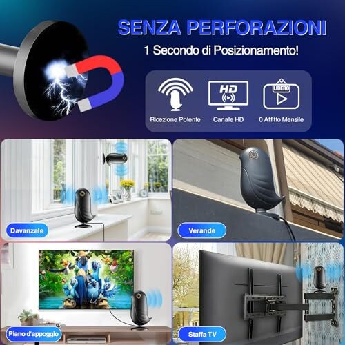 Antenna TV Interna Amplificata Fino a 380km - immagine 7