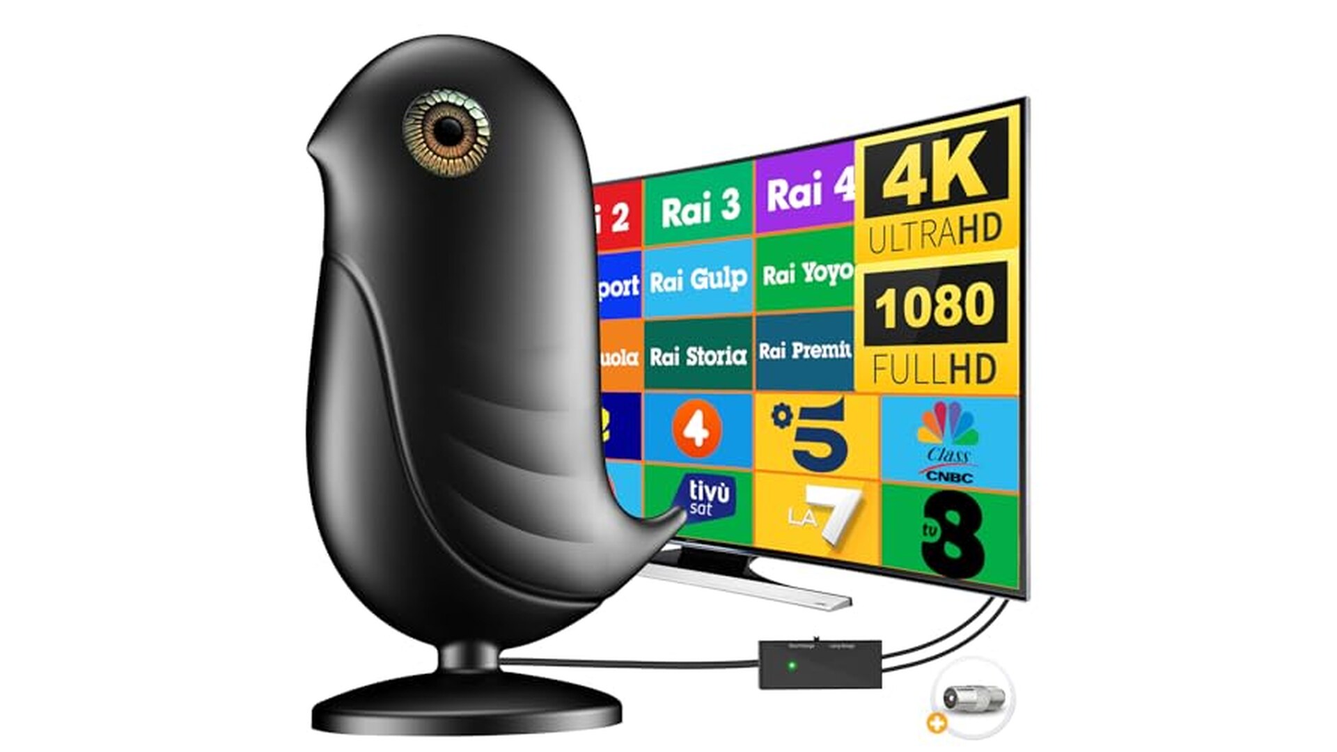 Antenna TV Interna Amplificata Fino a 380km