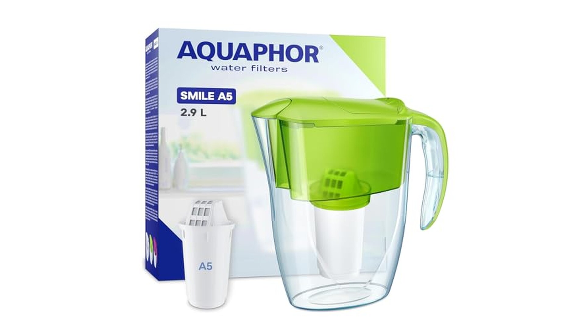 AQUAPHOR Smile Caraffa Filtrante 2,9L Verde