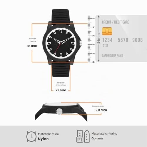 Armani Exchange Orologio Uomo Nero e Bianco 44mm - immagine 5