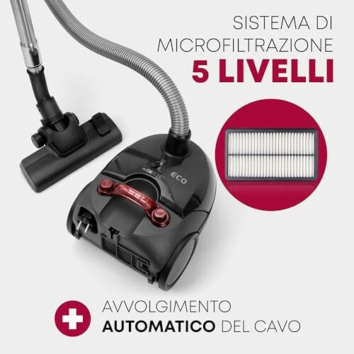 Aspirapolvere Clatronic 700W con Microfiltro - immagine 2