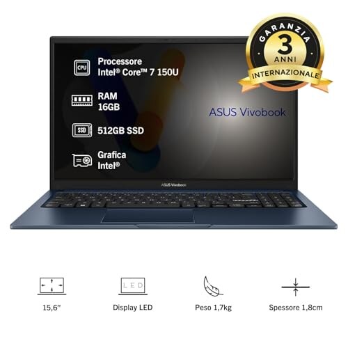 ASUS Vivobook 15 Notebook 15.6" i7, 16GB RAM, 512GB SSD - immagine 1