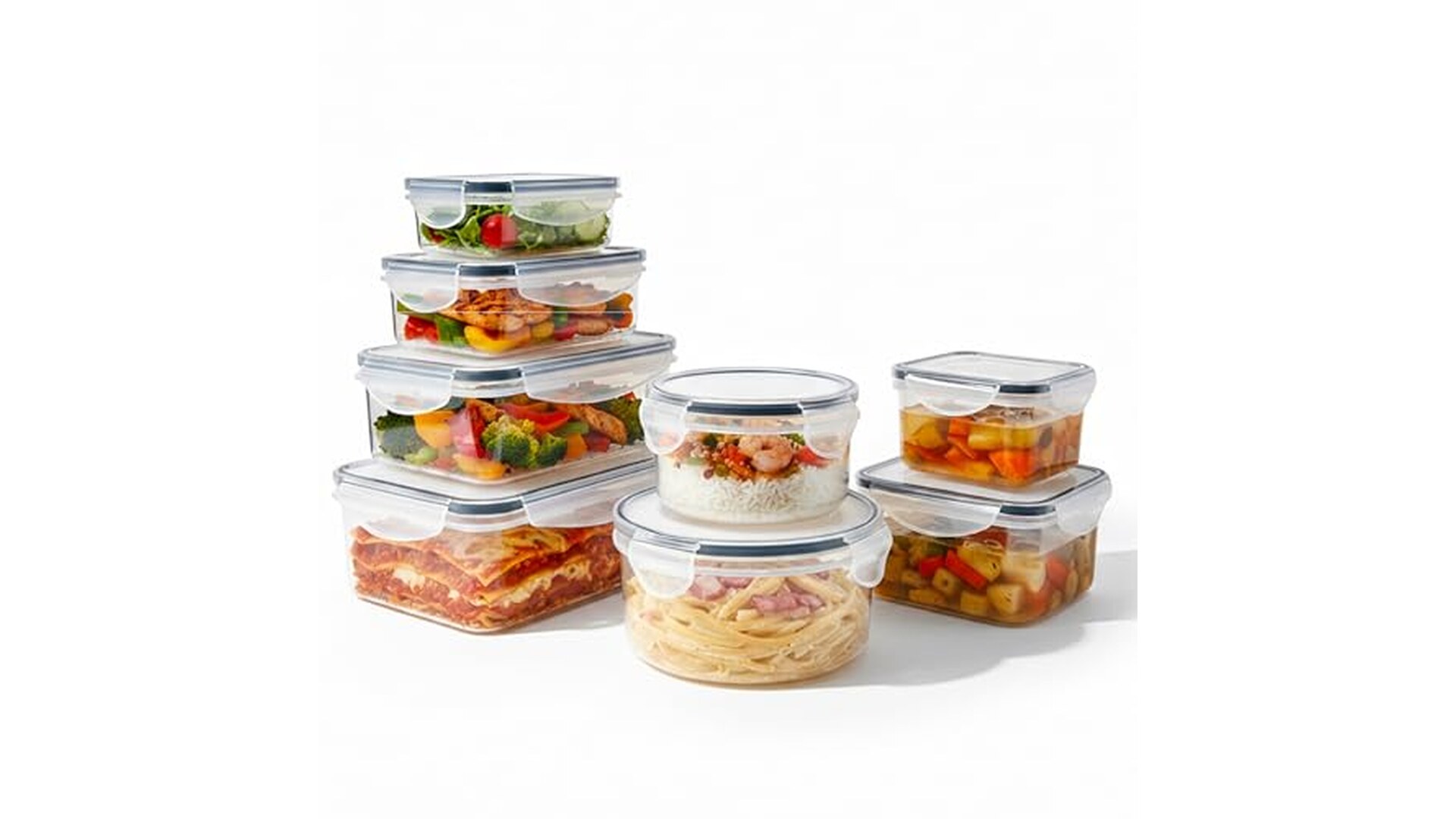 Baroni Home Set Contenitori Ermetici, 16 Pezzi
