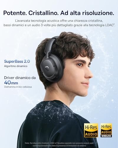 Baseus EH10 Cuffie Bluetooth con ANC e 80h Autonomia - immagine 2