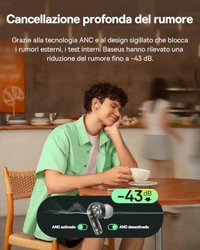 Baseus EP10 Cuffie Bluetooth con ANC - immagine 1