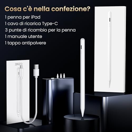 BAZO Penna per iPad con Ricarica Rapida e Palm Rejection - immagine 8