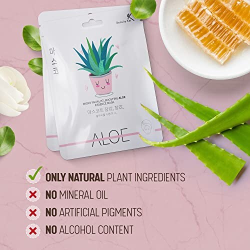 BeautyKei Maschera Viso Idratante Aloe Vera - immagine 4