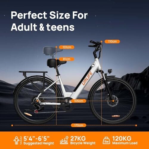 Bici Elettrica URLIFE 26" Display LCD - immagine 6