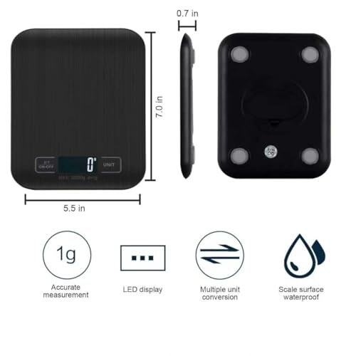 Bilancia Da Cucina Digitale VIBOOS 10kg - immagine 2