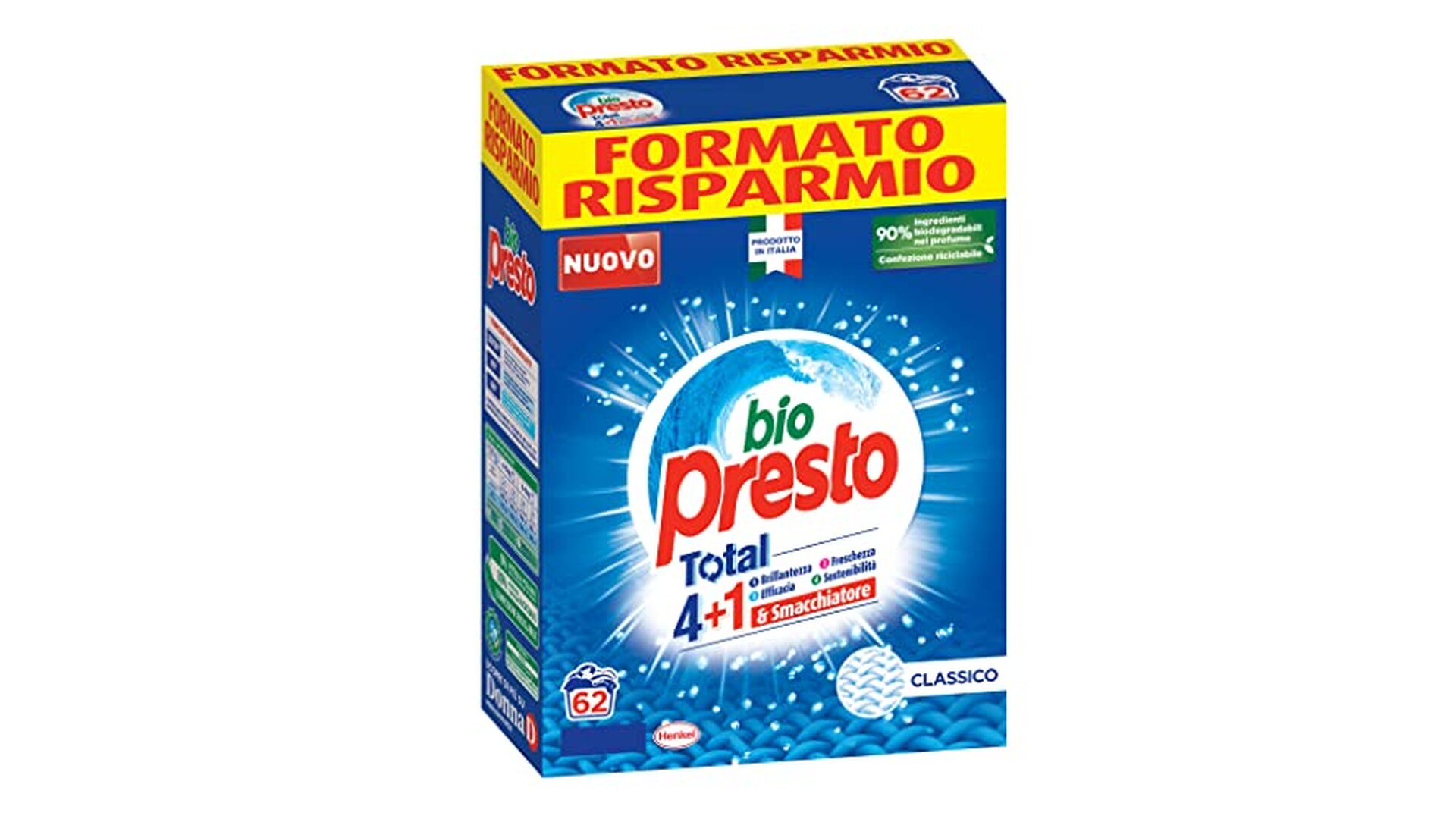 Bio Presto Polvere Lavatrice 62 Misurini