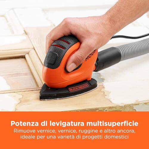 BLACK+DECKER Levigatrice Mouse 55W con 15 Accessori - immagine 4