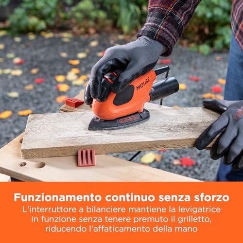 BLACK+DECKER Levigatrice Mouse 55W con 15 Accessori - immagine 6