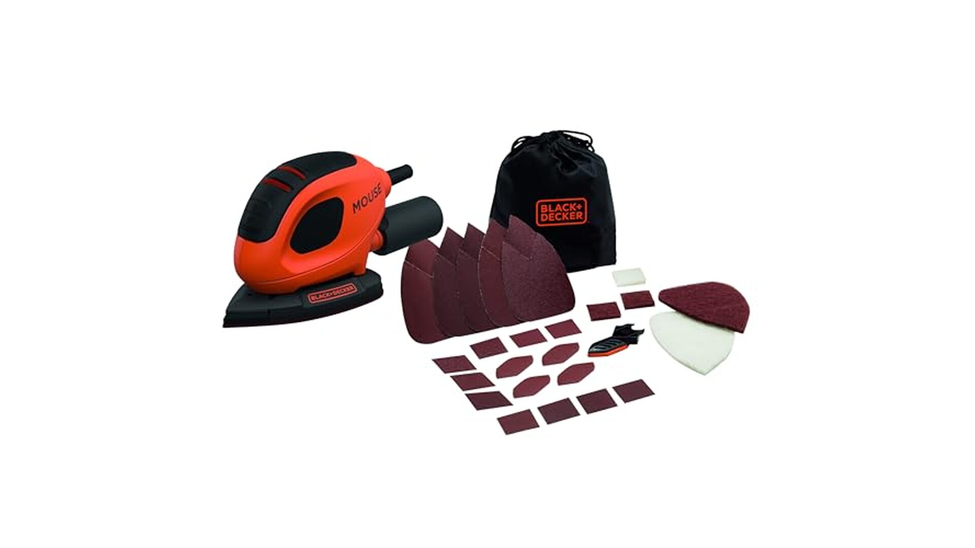BLACK+DECKER Levigatrice Mouse 55W con 15 Accessori