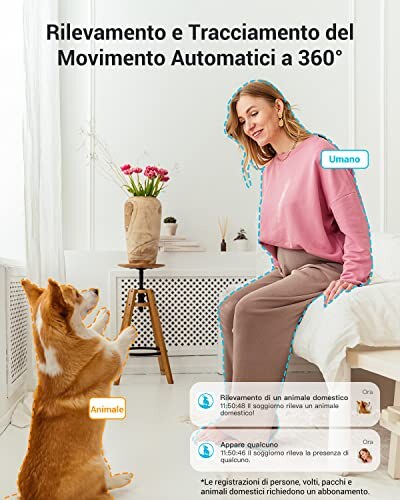 blurams Telecamera Wi-Fi 2K Interna con Rotazione 360° - immagine 2