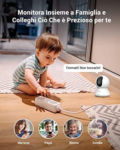 blurams Telecamera Wi-Fi 2K Interna con Rotazione 360° - immagine 3