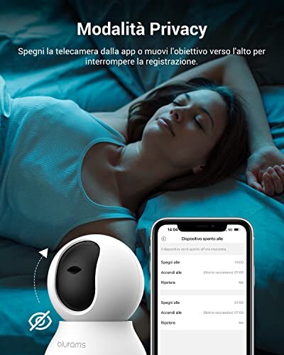 blurams Telecamera Wi-Fi 2K Interna con Rotazione 360° - immagine 5