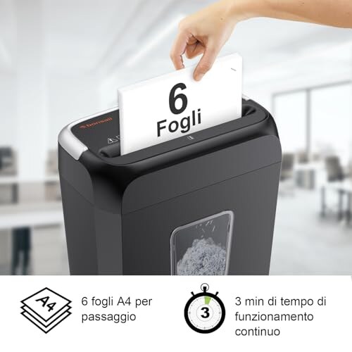 Bonsaii Distruggidocumenti 6 Fogli P-4 - immagine 2