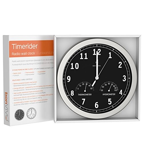 bonVIVO Orologio da Parete Radiocontrollato 30cm - immagine 5