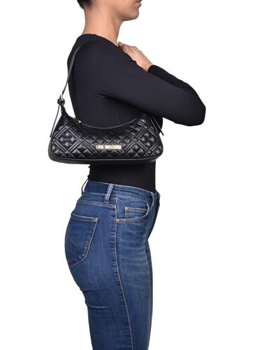 Borsa Quilted PU Nera Love Moschino - immagine 1