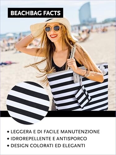 Borsa da Spiaggia DonDon Stile Marinaro - immagine 3