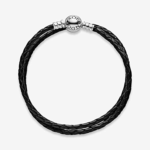 Bracciale Pandora Moments in Pelle e Argento - immagine 4