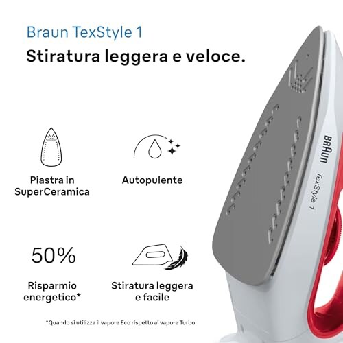 Braun TexStyle 1 Ferro da Stiro a Vapore 1900W - immagine 5
