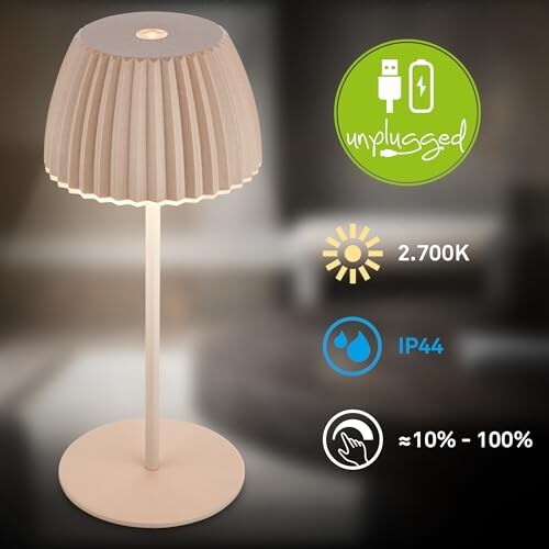 Briloner Mini Lampada da Tavolo LED Ricaricabile - immagine 2