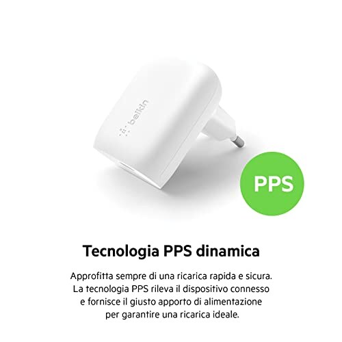 Caricabatteria USB-C 30W Belkin con Ricarica Rapida PD 3.0 - immagine 2