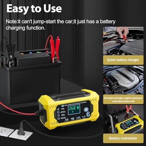 Caricabatterie Auto Intelligente 12V 6A FAFAMIYA - immagine 2